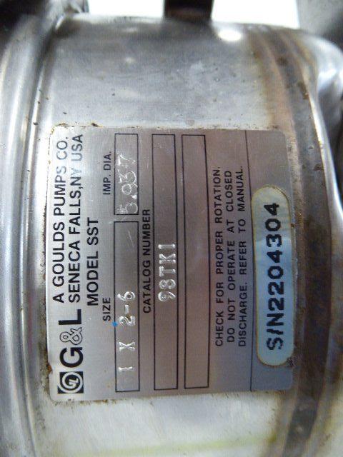 Used Centrifugal Pump - Goulds 5 HP 2&quot; Inlet 1&quot; Outlet Centrifugal Pump-Pumps - Centrifugal
