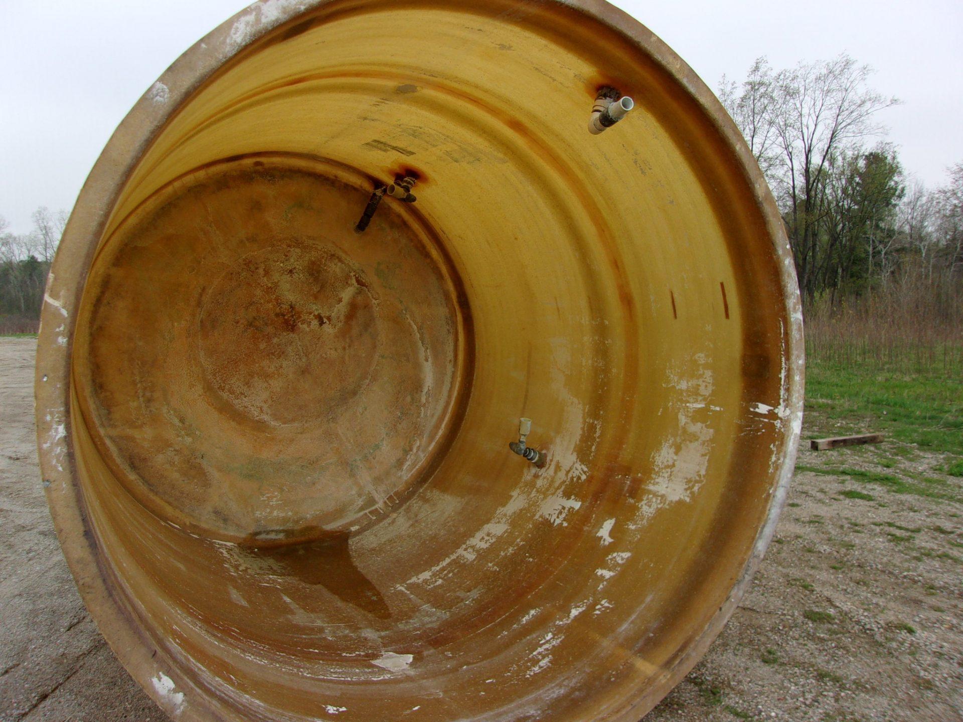 Used Cylindrical Tank - 3383 Gallon Fiberglass Round Tank-Tanks-Cylindrical