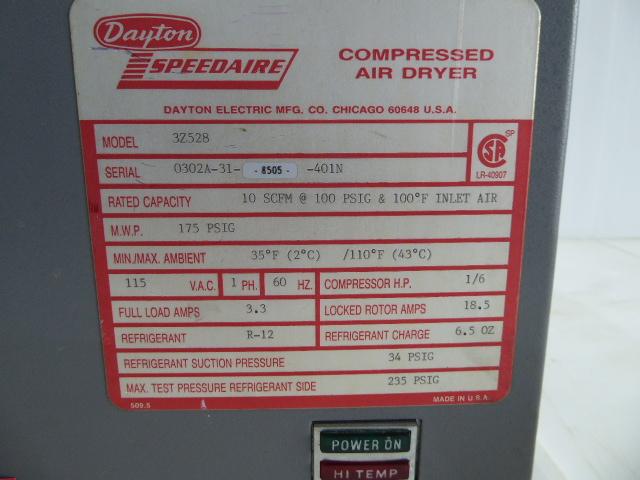 Dayton .16 HP Model 3Z528 Air Dryer AC2069