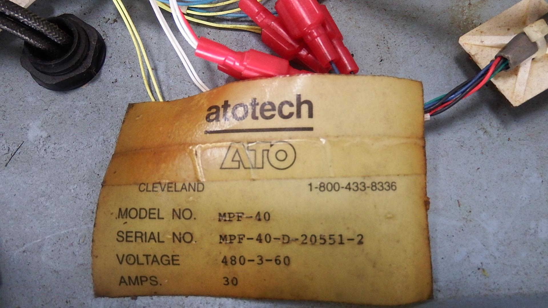 Atotech Model MPF-40 Corrosion Test Chamber SS2698CN
