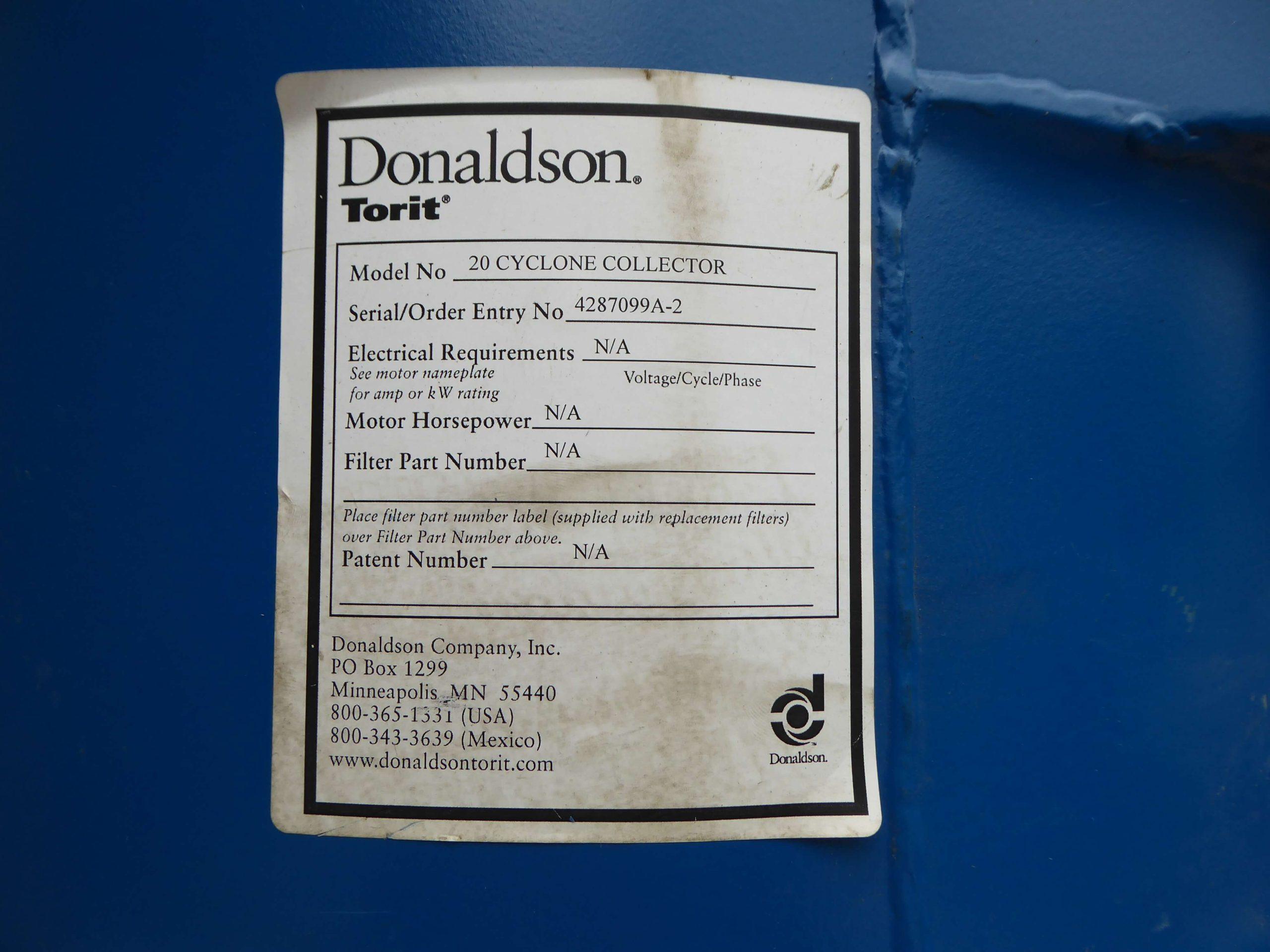 Donaldson/Torit 1250-2500 CFM Dust Collector DC2211