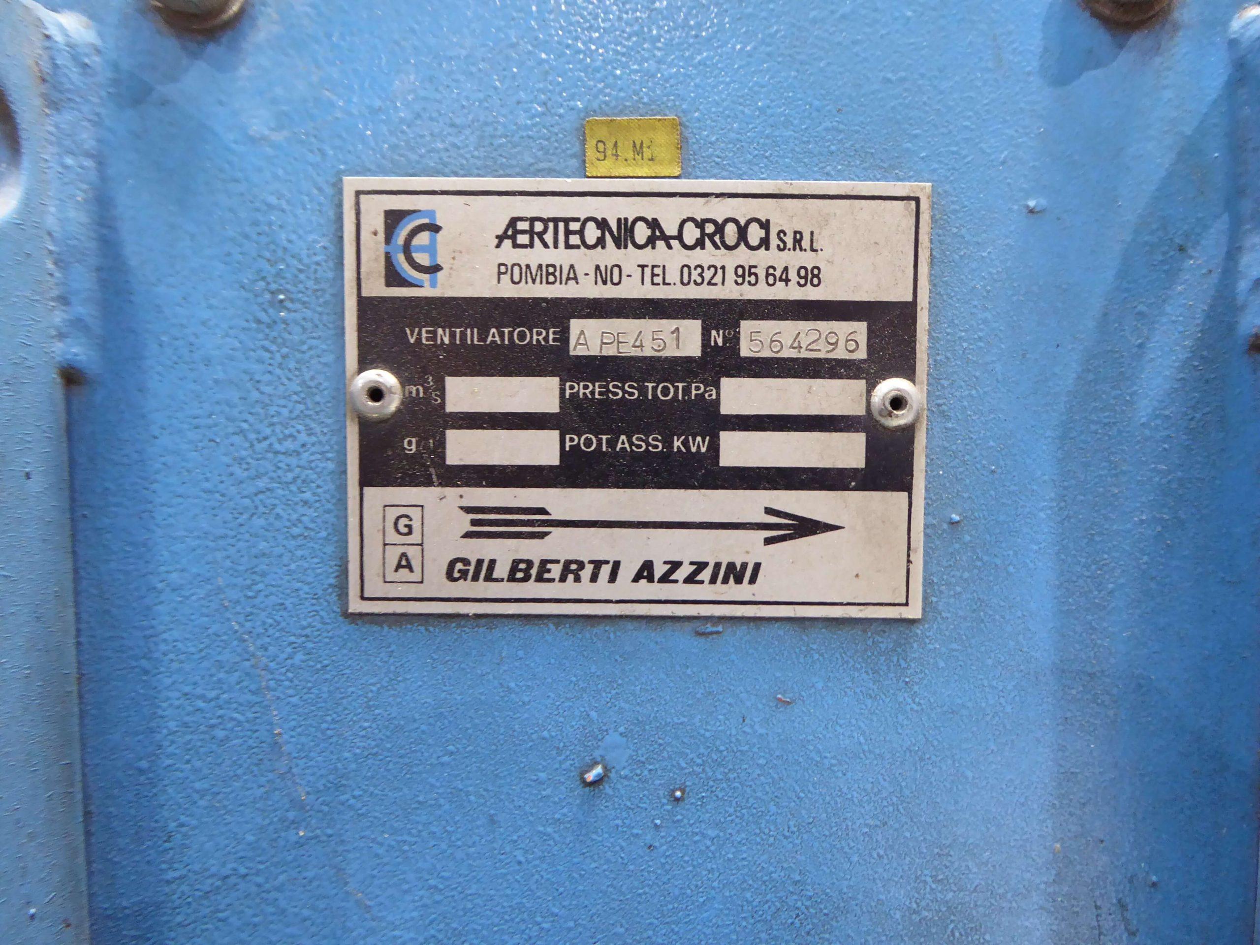 Aertecnica Croci SRL 1.5 HP 480 Volt Air Knife Blower AK2059