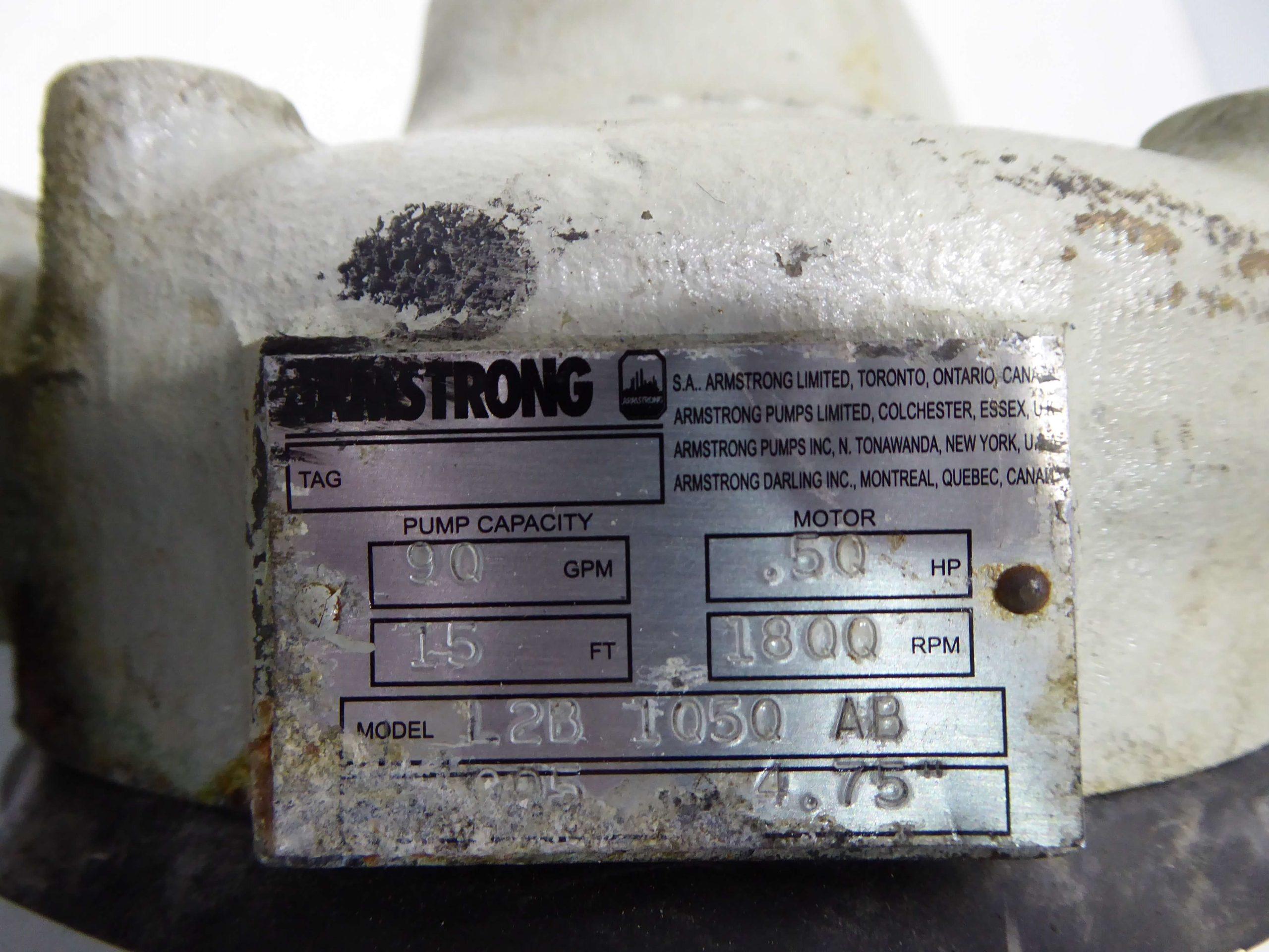 Armstrong .50 HP 2" Inlet 2" Outlet Centrifugal Pump CP2264