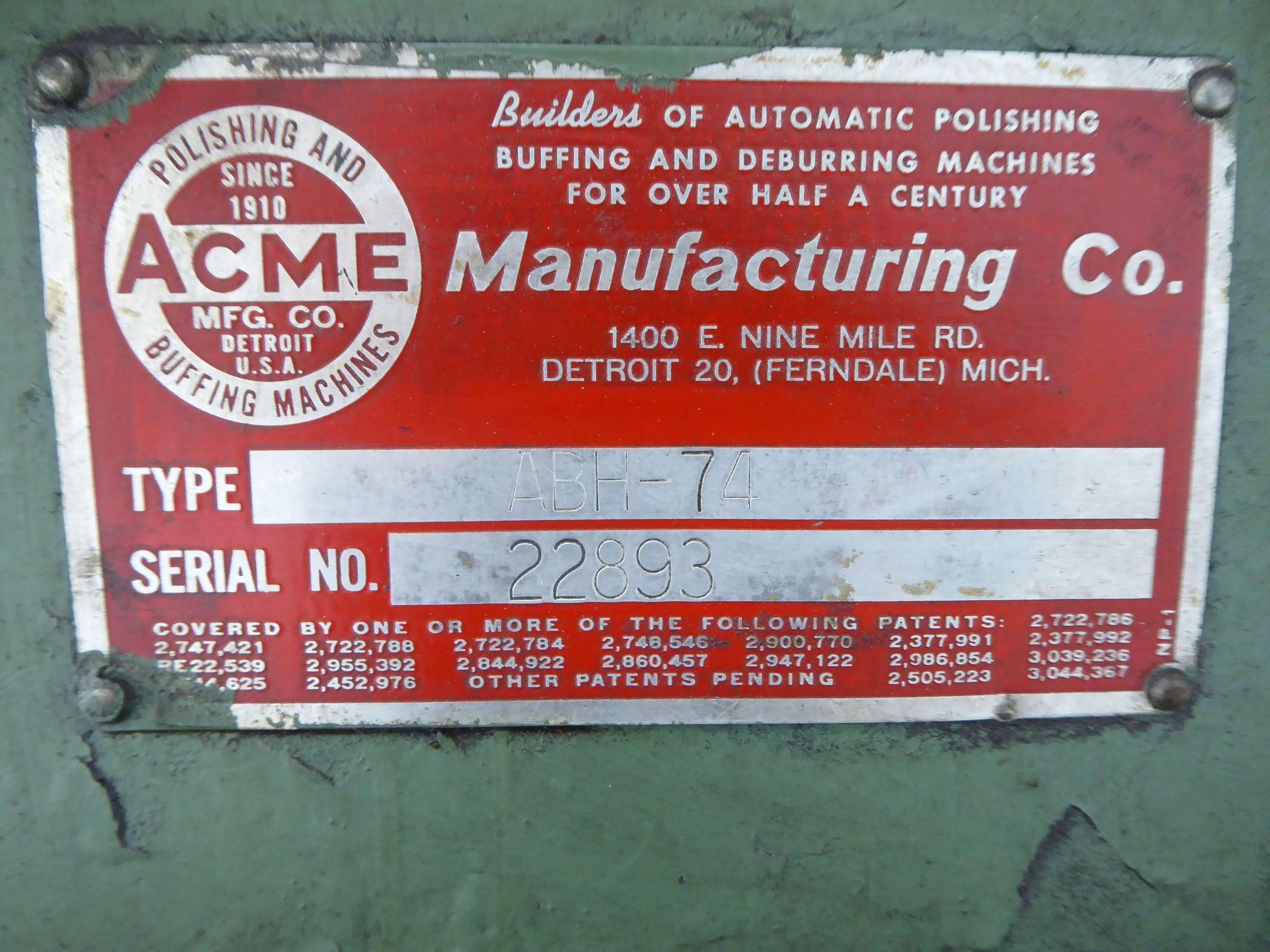 Acme Model ABH-74 Belt Sander V2145