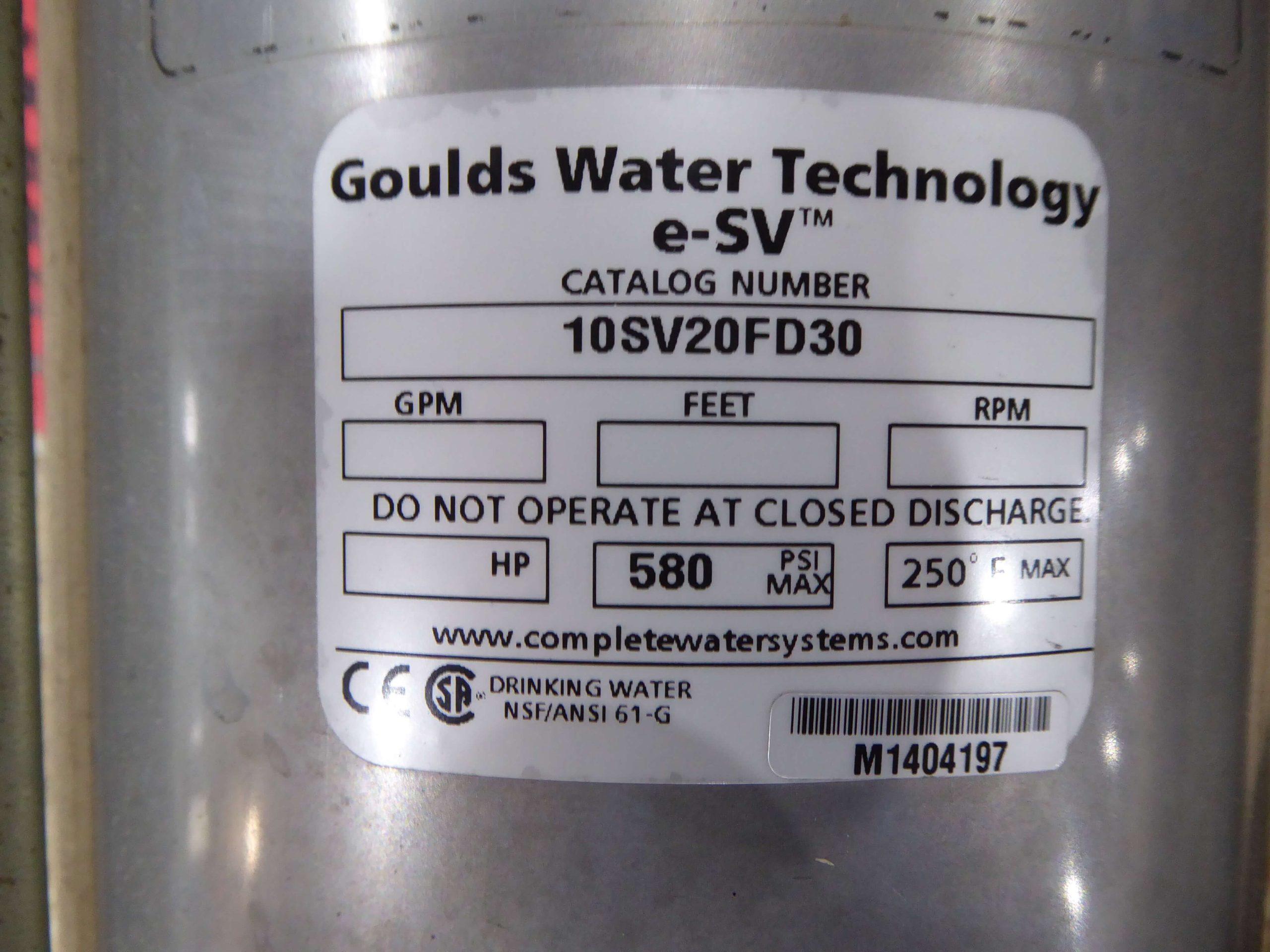 Goulds 20 HP 2" Inlet 2" Outlet Centrifugal Pump CP2326