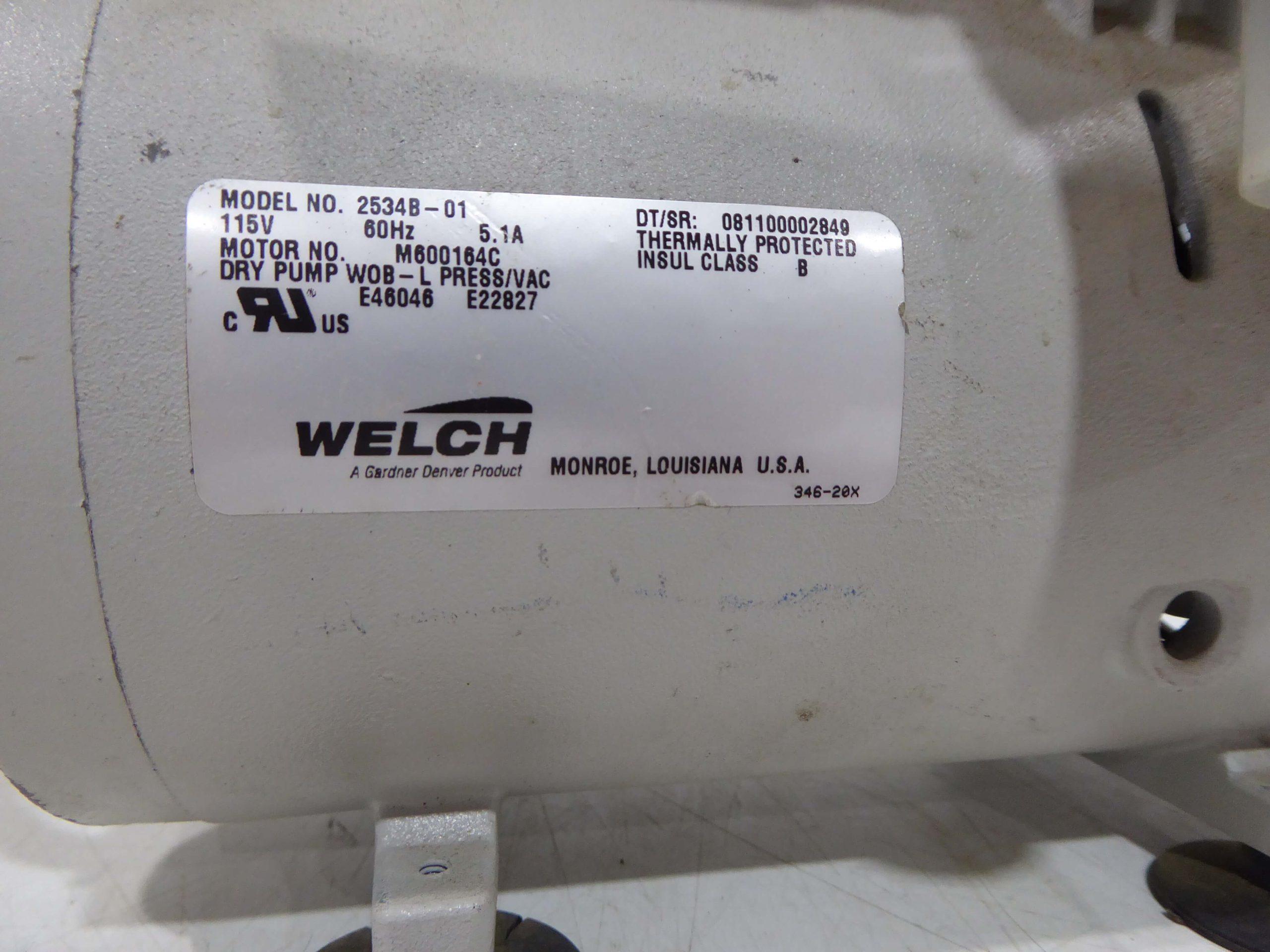 Welch Model 2534B-01 Vacuum Pump M4015