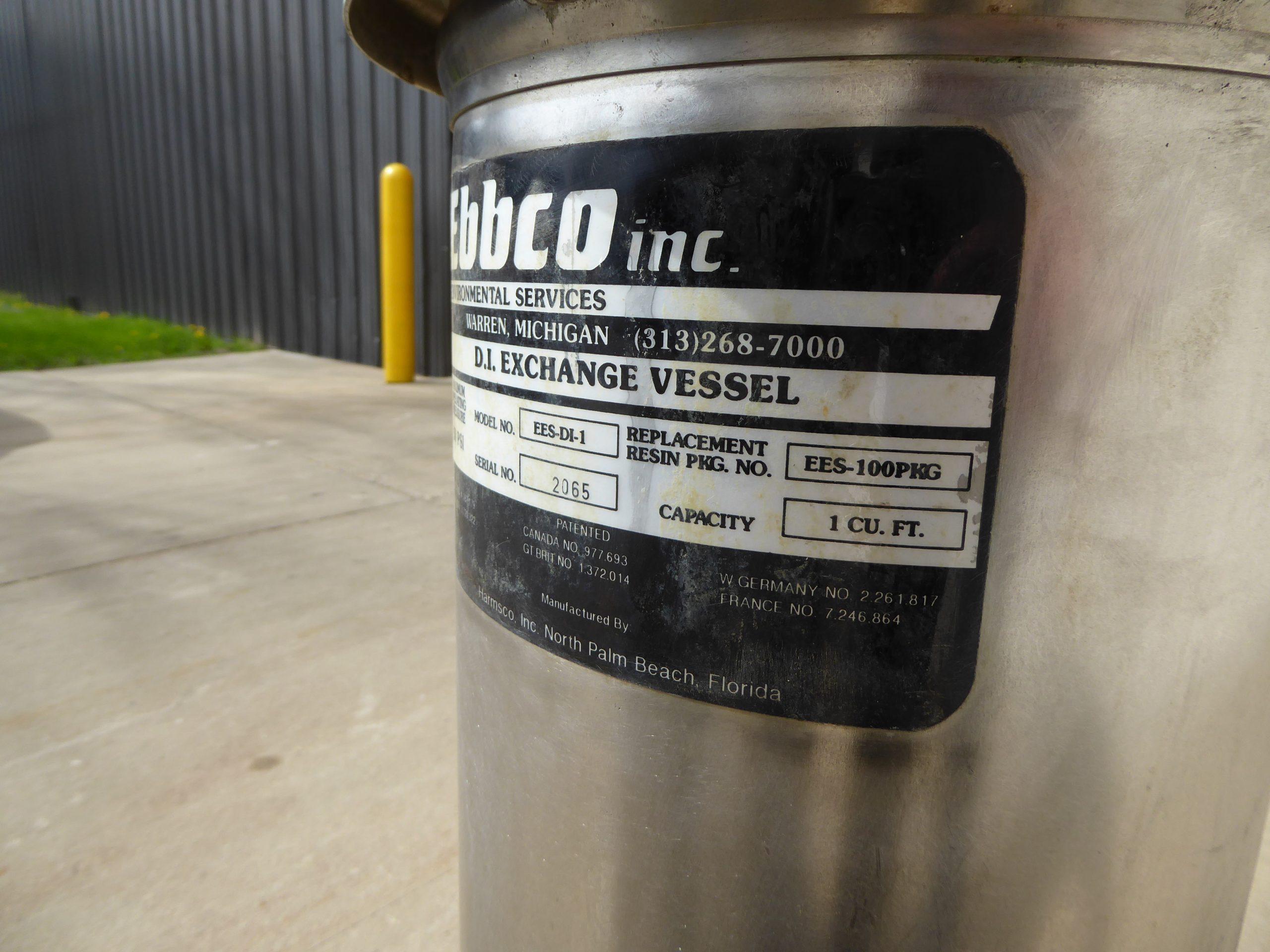 Ebbco EES-DI-1 Deionizer DI2018