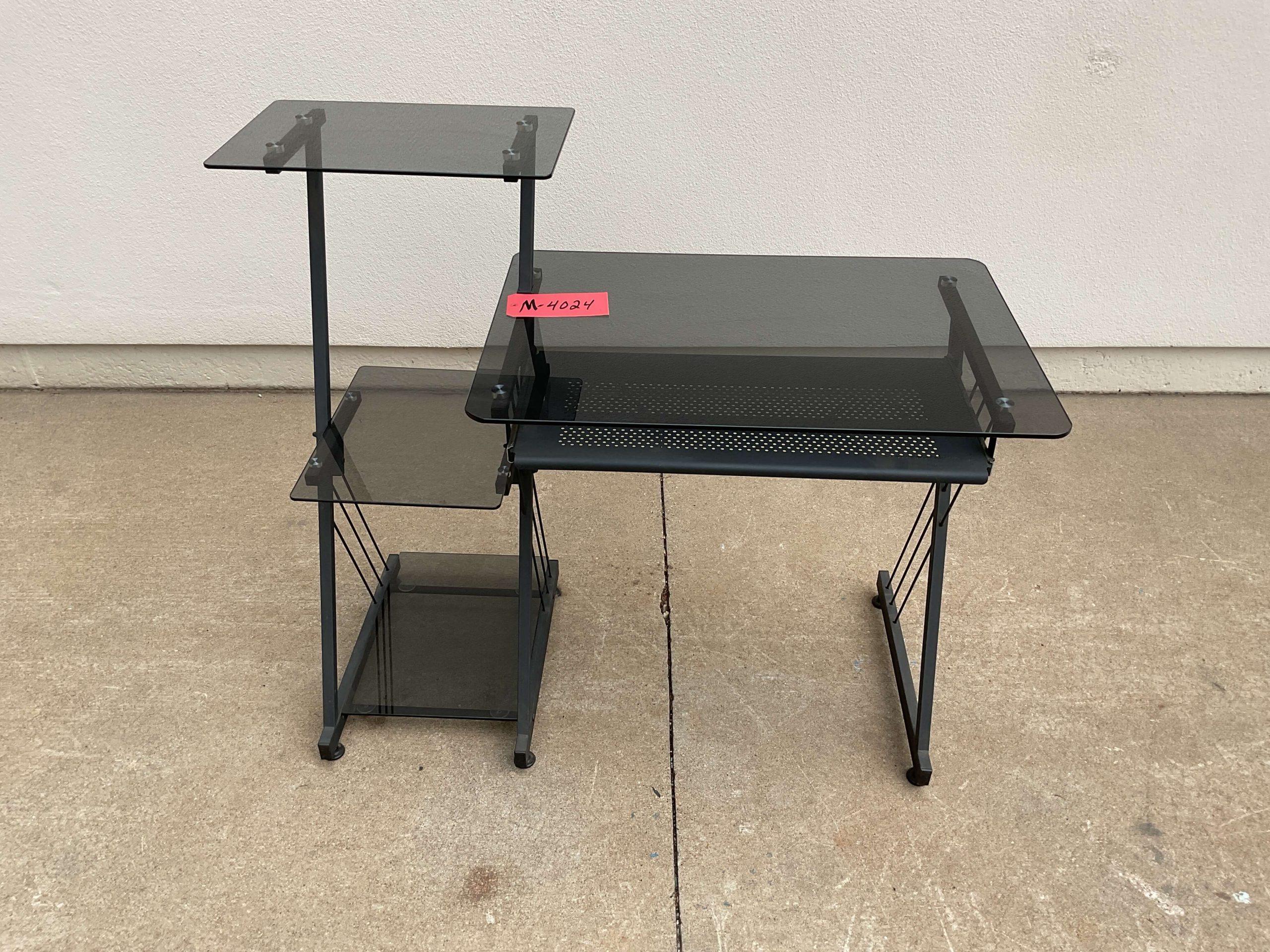 Glass Top Computer Desk M4024