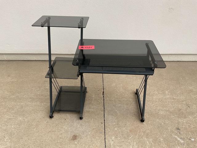 Glass Top Computer Desk M4024